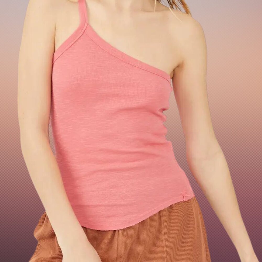 Free People One Shoulder Cotton tee